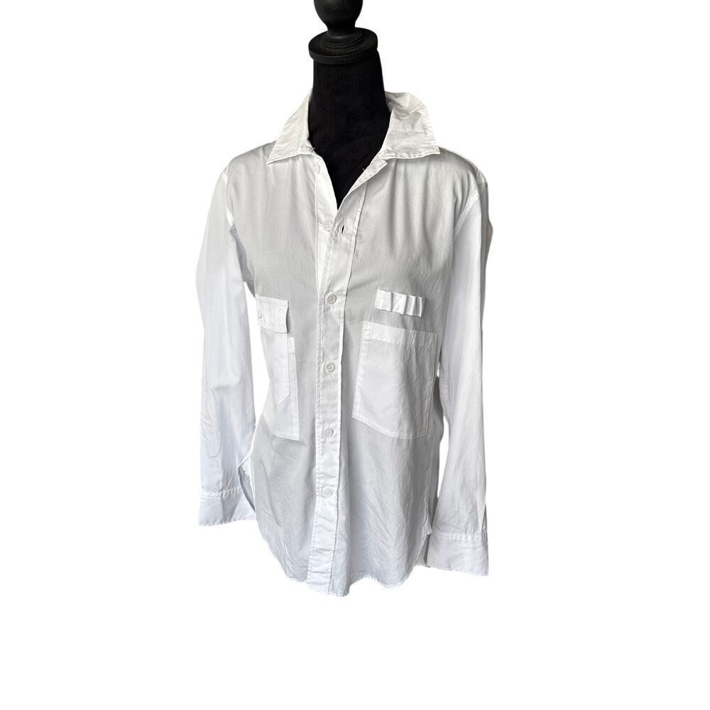 Y's Yohji Yamamoto Vintage White Cotton Button Down Size 1 Made in Japan